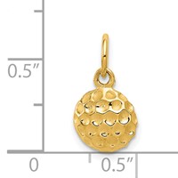 14K Domed Golf Ball Charm view 4