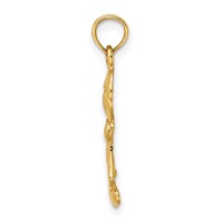 14K Yellow Gold Playful Boy Charm with Cut-Out Buttons view 2