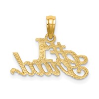 14K #1 Grad Charm view 4