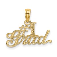 14K #1 Grad Charm view 1
