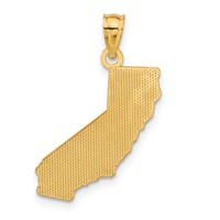 14K Yellow Gold California State Map Pendant view 3
