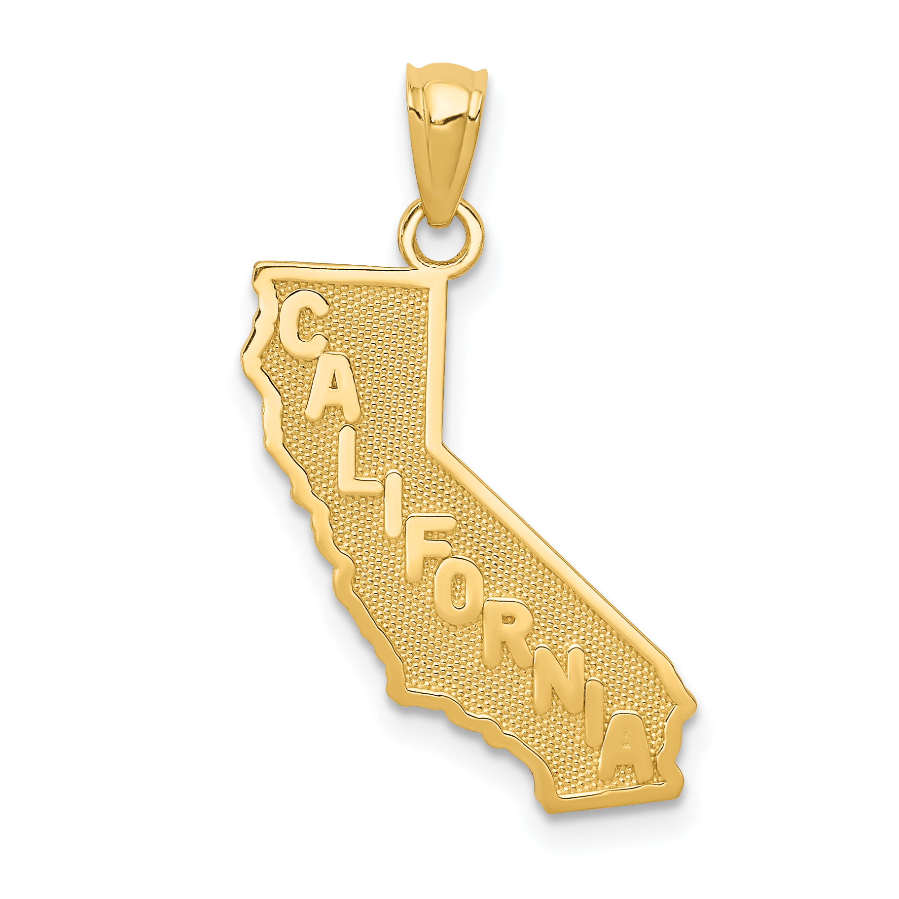 14k CALIFORNIA State Map Pendant (C4032)
