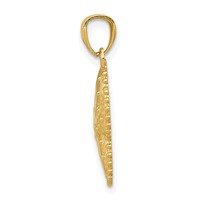 14K Yellow Gold Diamond-Cut Starfish Pendant view 2