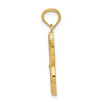14K Polished Anchor with Rope Pendant view 2