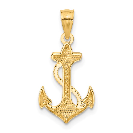 Gold Polished Anchor Pendants
