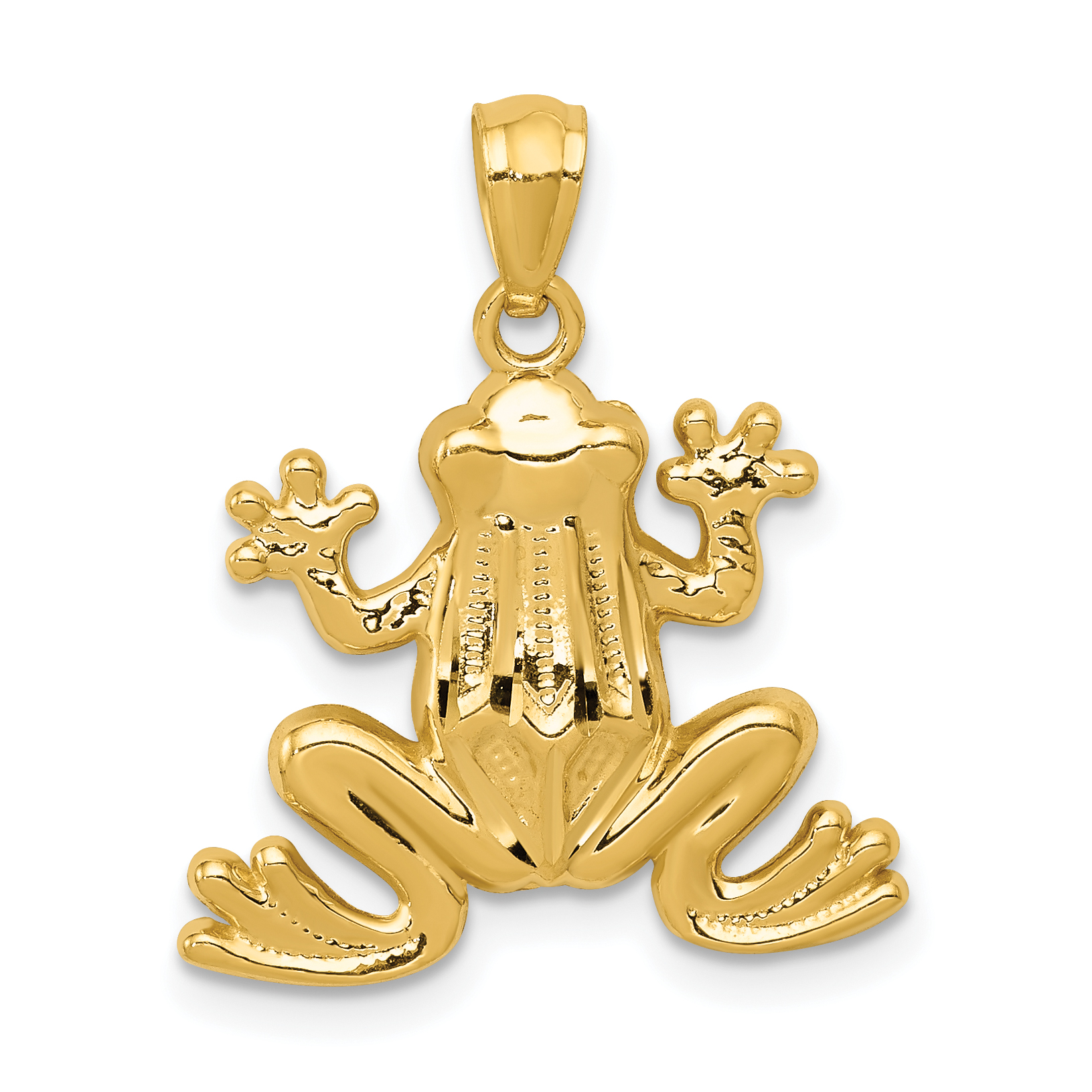 14k Polished Frog Pendant (C4038)