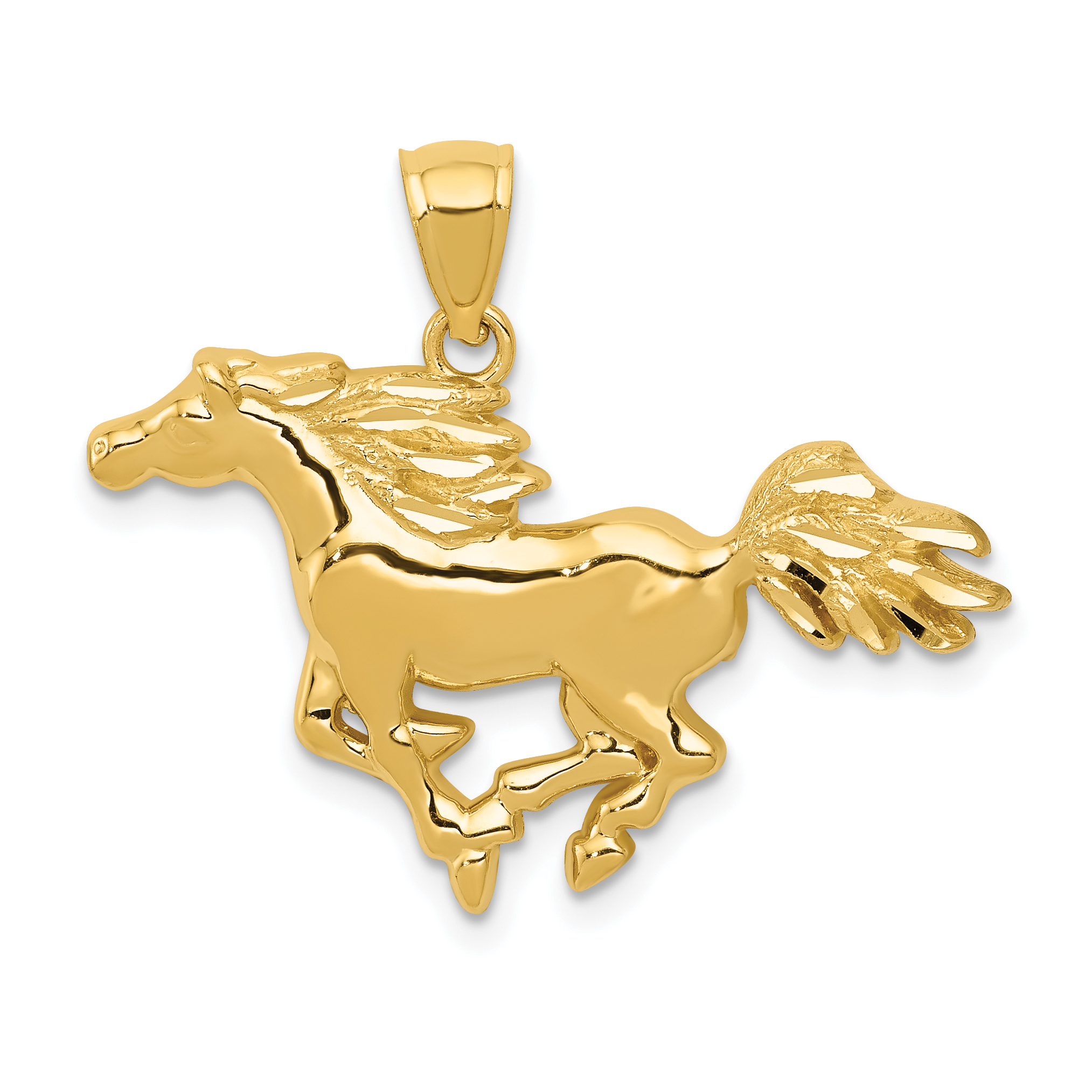 14k Polished Horse Pendant (C4041)