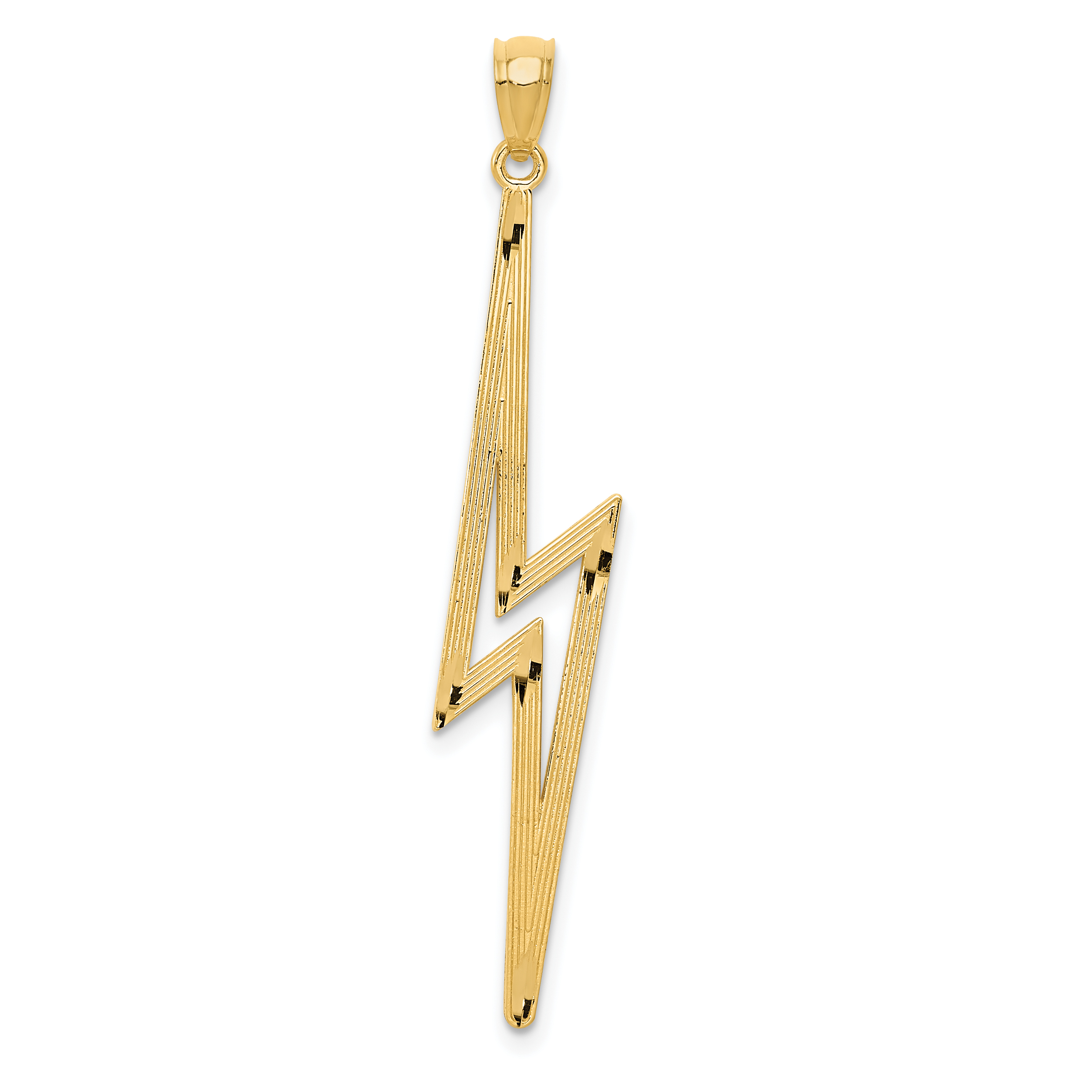 14k Polished D/C Lightning Bolt Pendant (C4042)