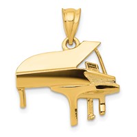 14K Yellow Gold Baby Grand Piano Charm view 1