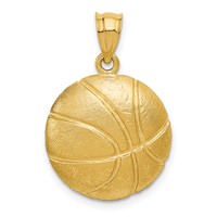 14K Yellow Gold Basketball Charm view 1