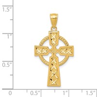 14K Yellow Gold Celtic Cross Pendant view 4