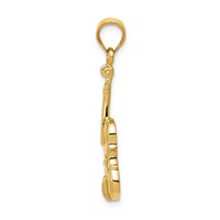14K Yellow Gold 2-D Violin Charm view 2