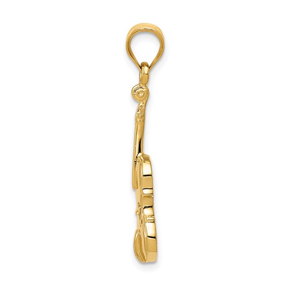 14k 2-D Violin Charm