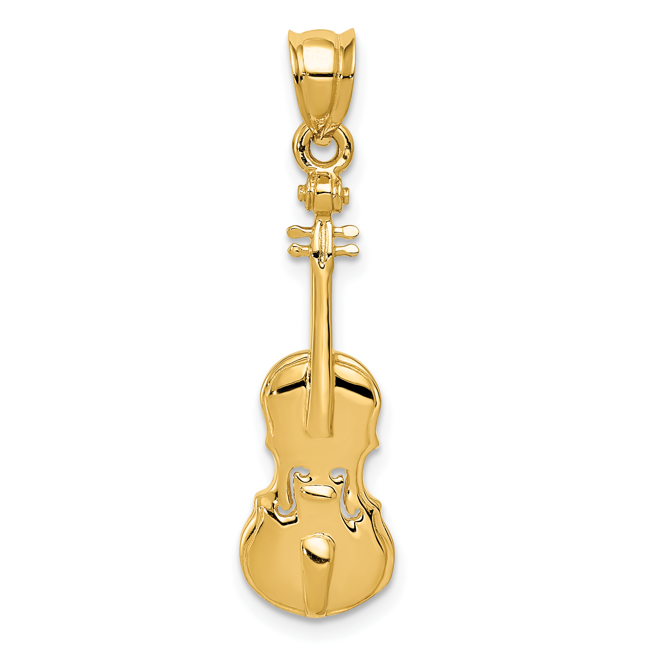 14k 2D Violin Charm (C412)