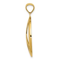 14K Yellow Gold Peace Sign Pendant view 2