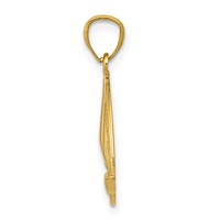 14K Yellow Gold Sailboat Pendant view 2