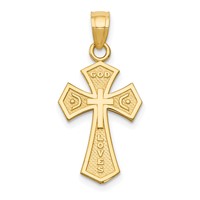 14K Reversible Passion Cross Pendant view 4