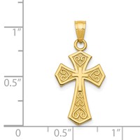 14K Reversible Passion Cross Pendant view 3