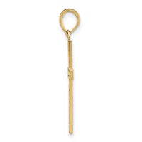 14K Yellow Gold Reversible Faith Hope Love Greatest Love Cross Pendant view 2