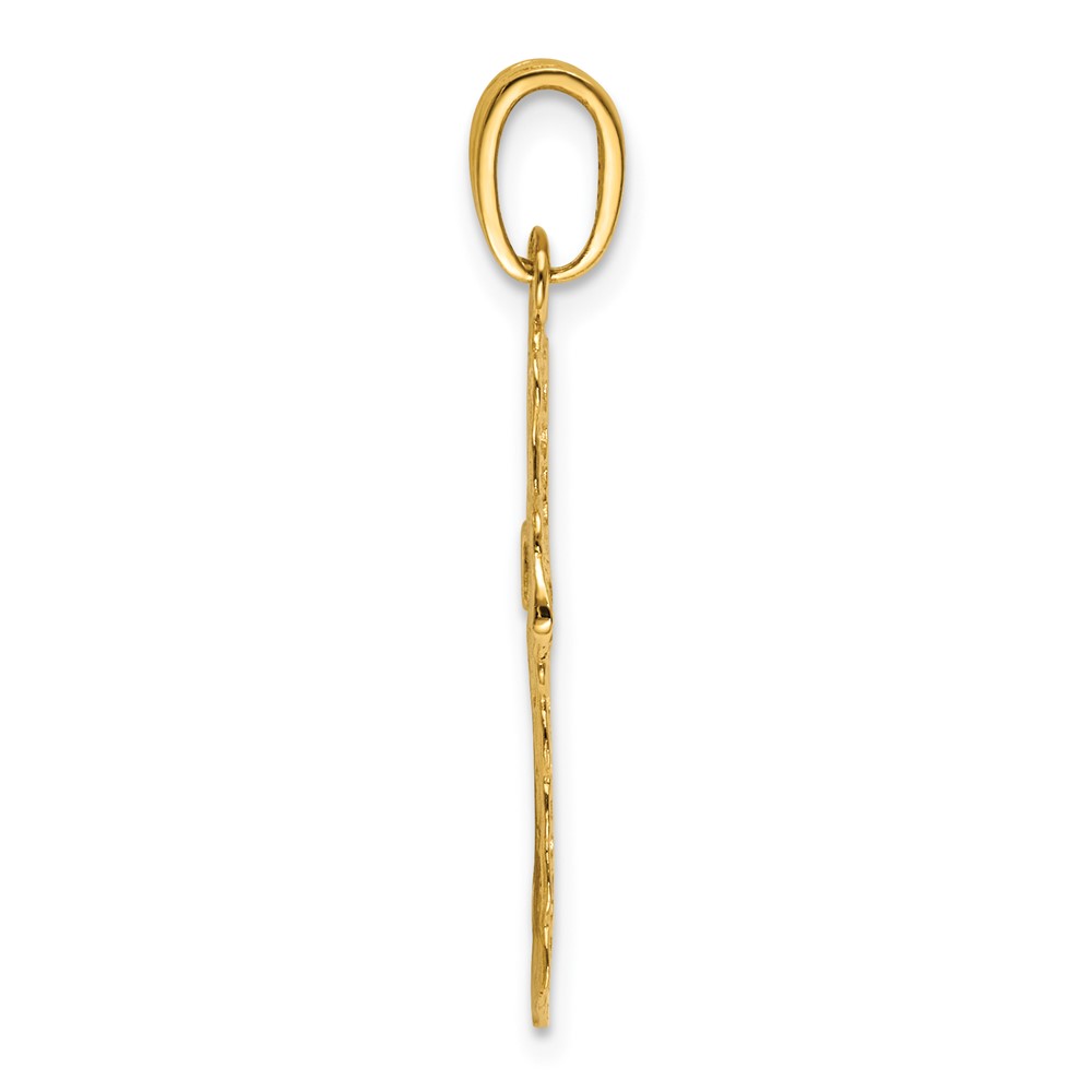 14K Lace Trim Cross Pendant (C4184)