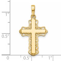 14K Lacey Trim Cross Pendant view 3