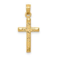 14K Yellow Gold Cross Pendant view 1