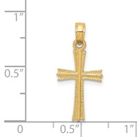 14K Yellow Gold Cross Pendant view 4