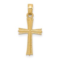 14K Yellow Gold Cross Pendant view 1