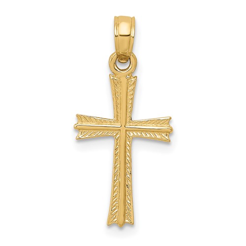 14K Yellow Gold Cross Pendant