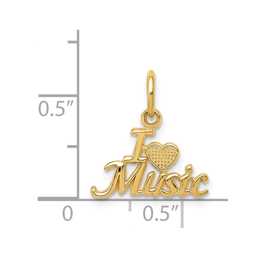 14K I HEART MUSIC Charm (C423)