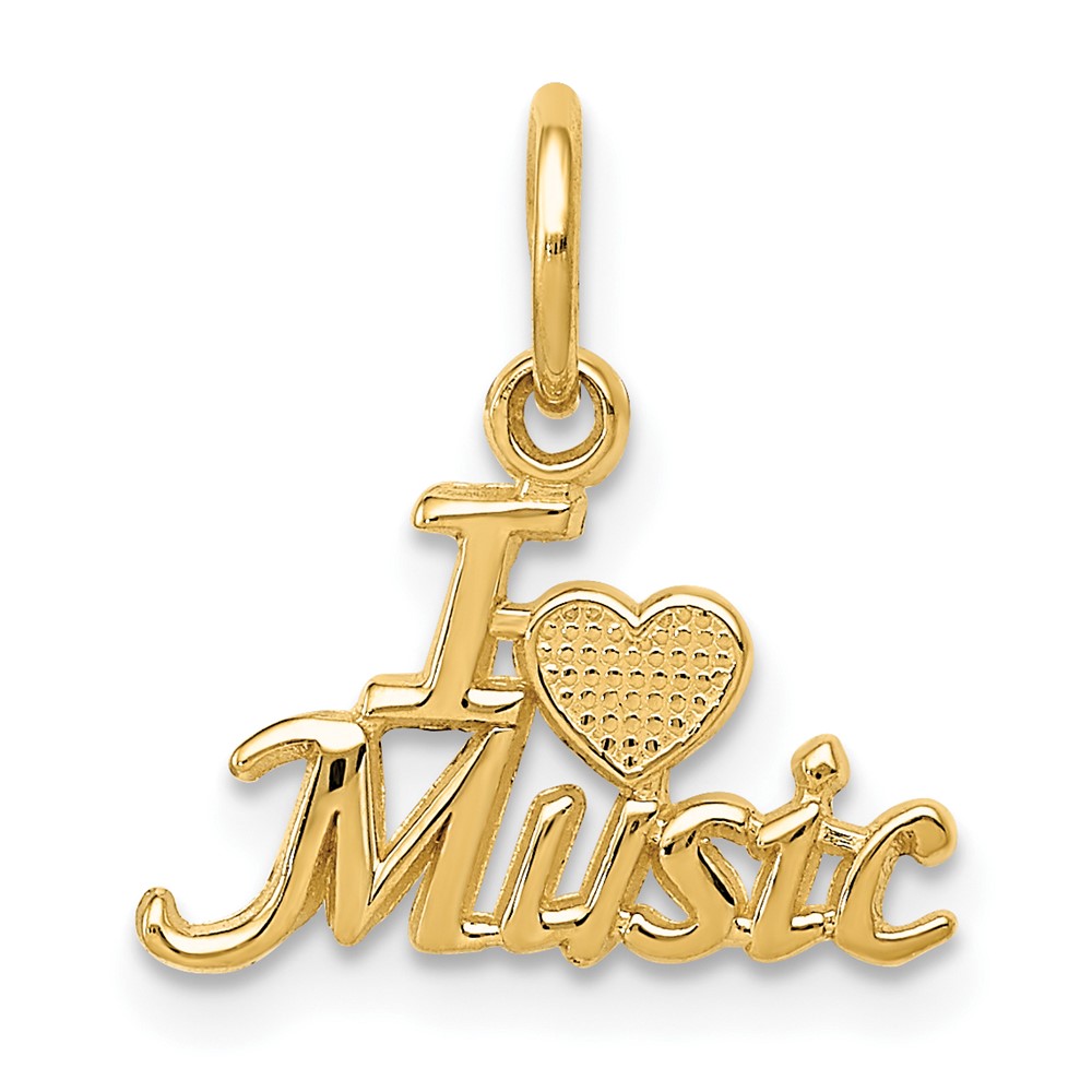 14K I HEART MUSIC Charm (C423)