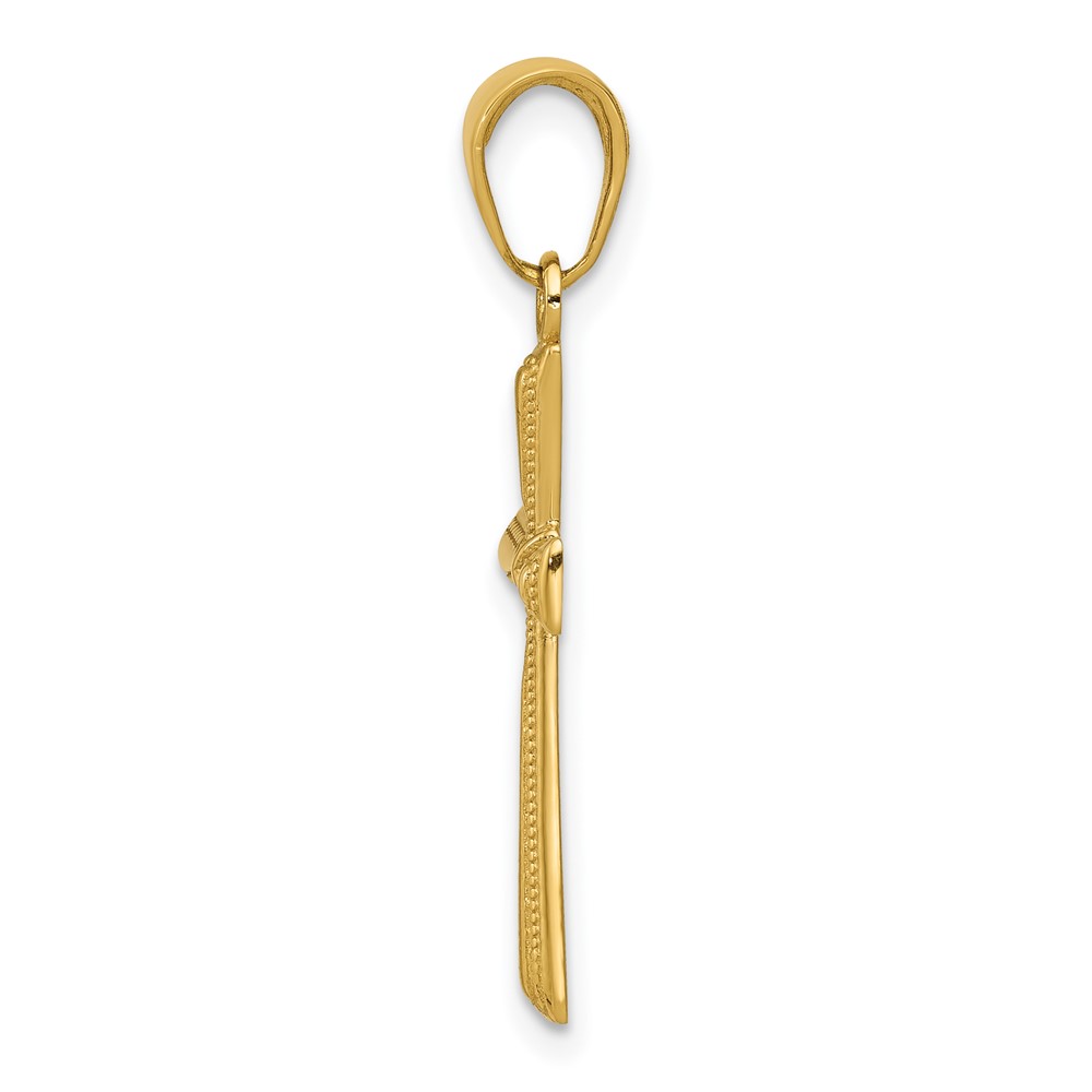 14K Diamond-cut X Cross Pendant (C4235)
