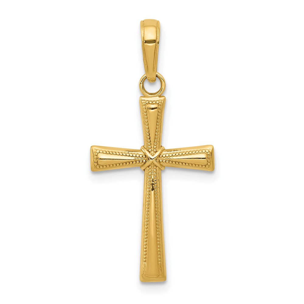 14K Diamond-cut X Cross Pendant (C4235)