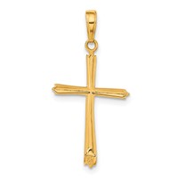 14K Yellow Gold Cross Pendant view 3