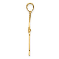 14K Yellow Gold Claddagh Cross Pendant view 2
