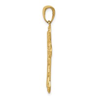 14K Yellow Gold Fancy Iona Cross Pendant view 2