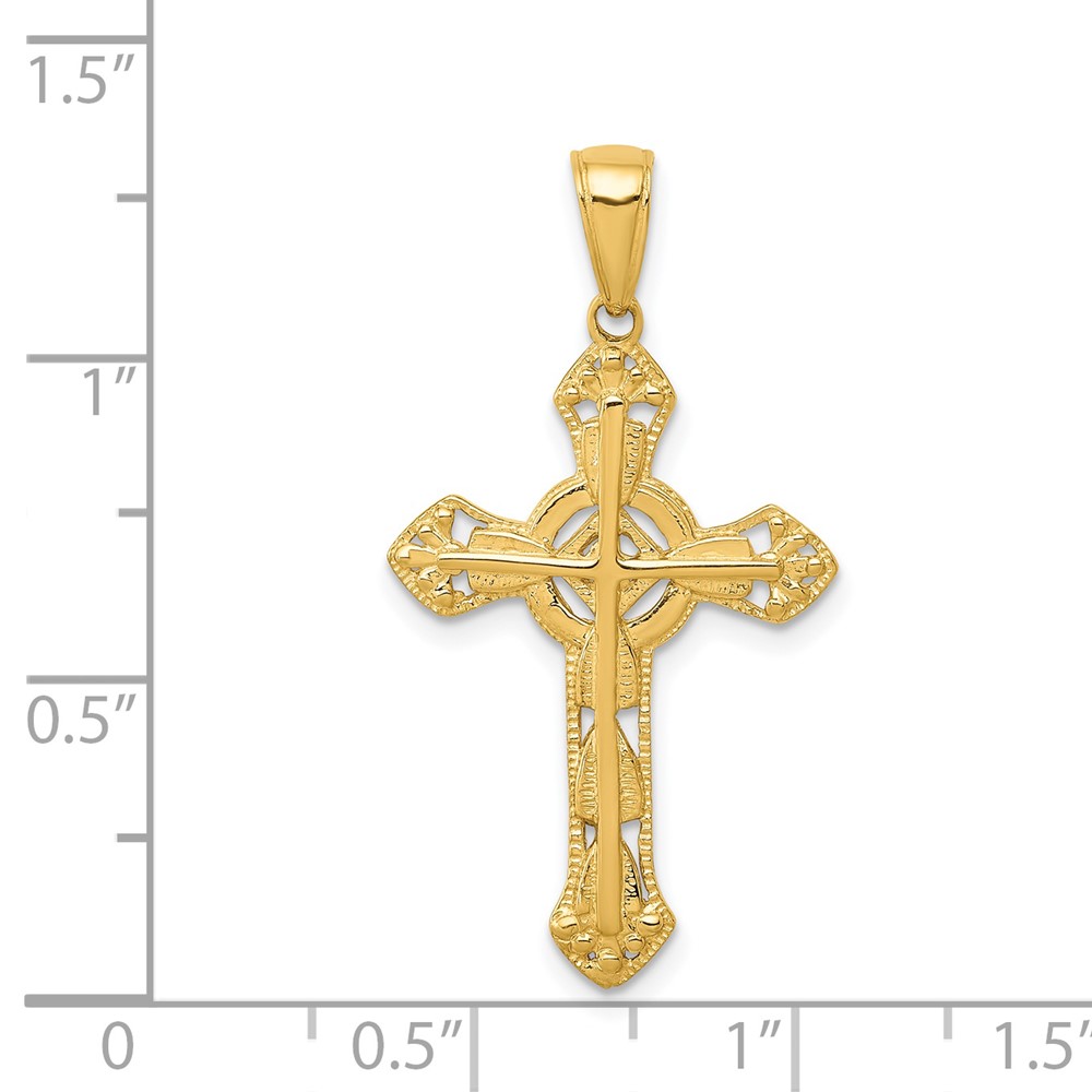 14K Fancy Cross Pendant (C4244)