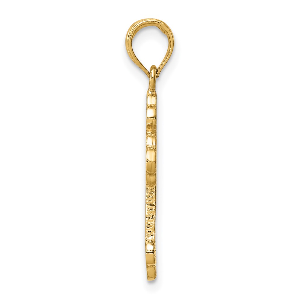 14K Budded Cross Pendant (C4277)