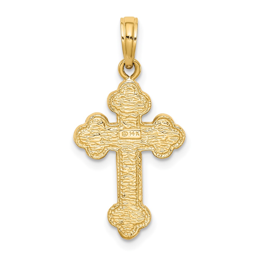 14K Budded Cross Pendant (C4277)