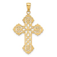 14K Lacey Budded Cross Pendant view 3