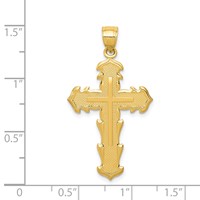 14K Yellow Gold Reversible Passion Cross Trust the Lord Pendant view 3
