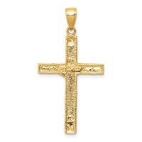 14K Yellow Gold Crucifix Pendant view 4