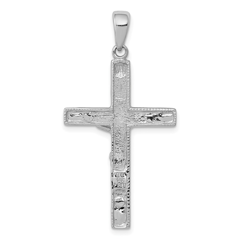 14k White Gold Crucifix Pendant C4339W 637218118816 | eBay