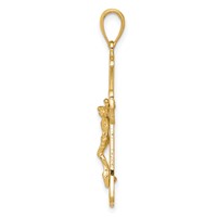 14K Yellow Gold Crucifix Pendant view 2