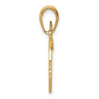 14K Yellow Gold Bible, Praying Hands, and Cross Pendant view 2