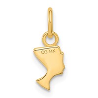 14K Yellow Gold Nefertiti Charm view 3