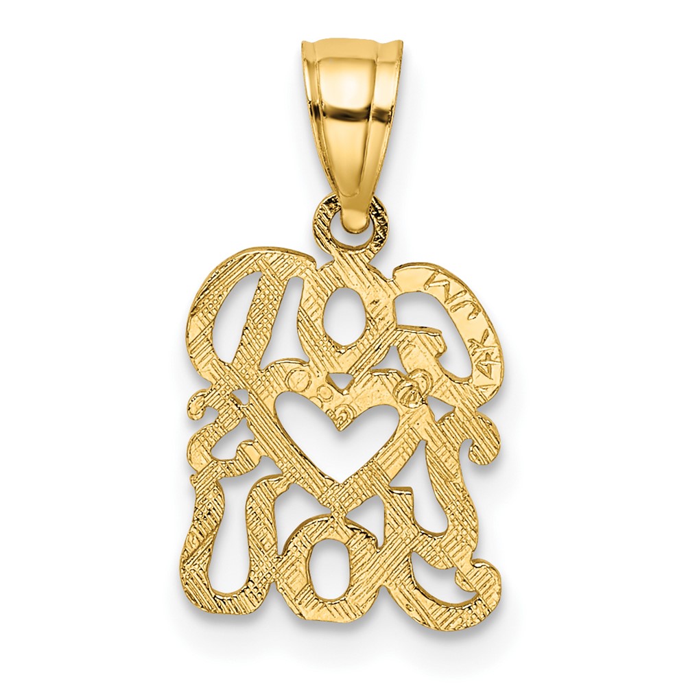 14K GOD HEARTS YOU Charm (C4435)