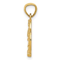 14K Yellow Gold Pretzel Pendant view 2