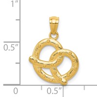14K Yellow Gold Pretzel Pendant view 4
