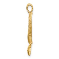 14K Satin Diamond-cut Nefertiti Charm view 2